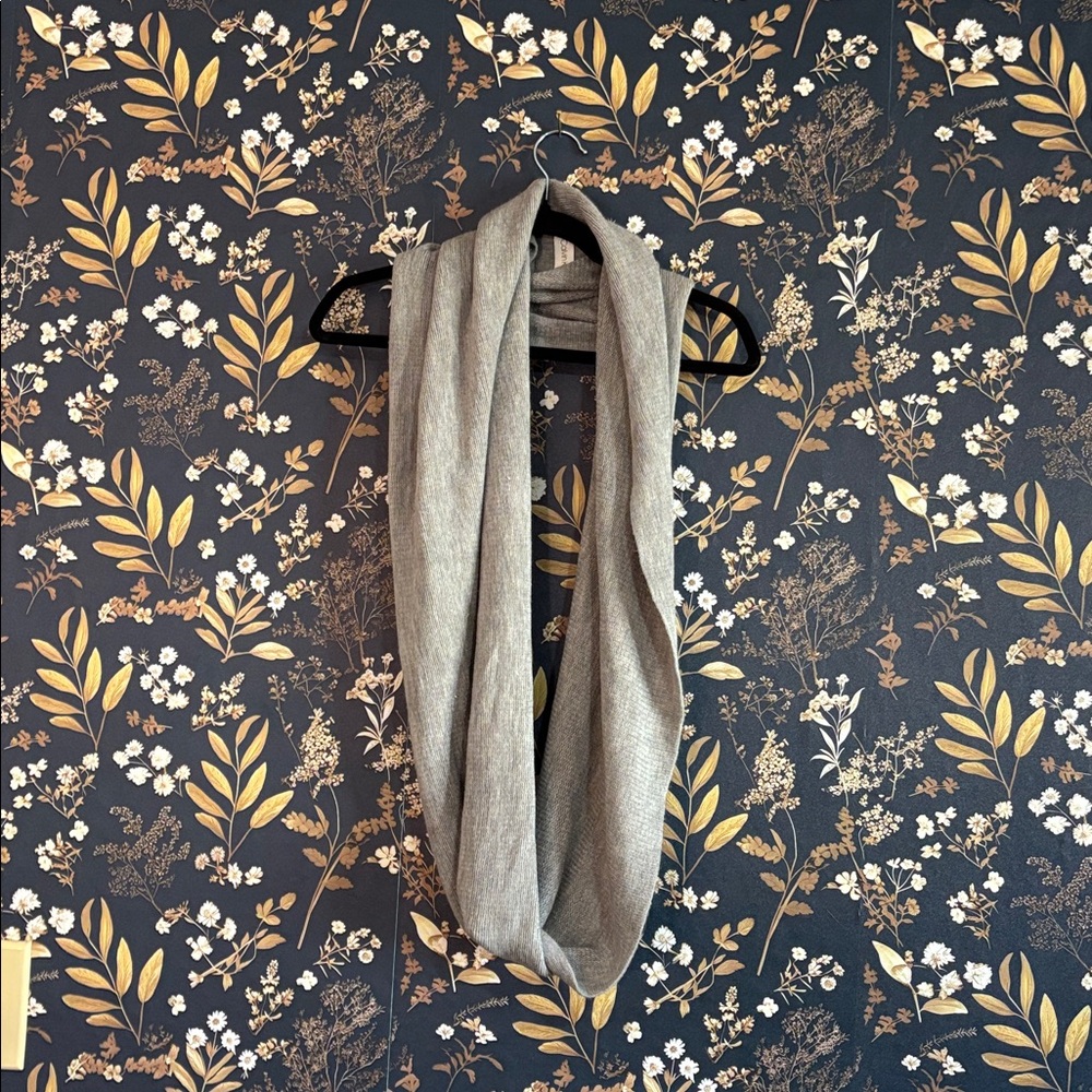 Calvin Klein Light Gray Knit Infinity Scarf